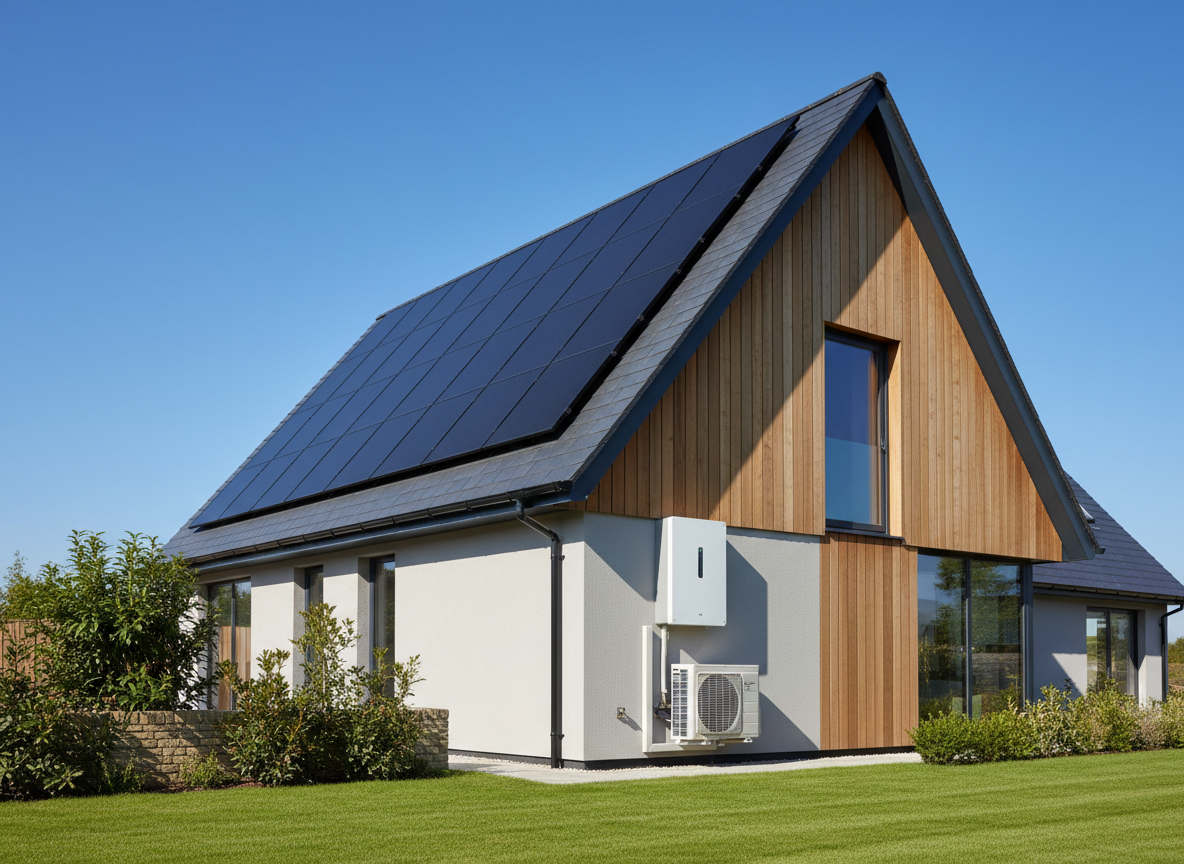 Complete smart energy system on a modern home